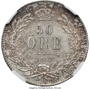 50 Öre - Oscar I reverse image