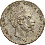 1 Riksdaler Riksmynt - Oscar I short goatee obverse image