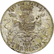 1 Riksdaler Riksmynt - Oscar I short goatee reverse image