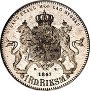 1 Riksdaler Riksmynt - Carl XV reverse image