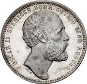 1 Riksdaler Riksmynt - Oscar II obverse image