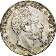 2 Riksdaler Riksmynt - Oscar I obverse image