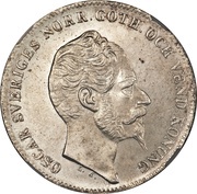 1 Riksdaler Specie / 4 Riksdaler Riksmynt - Oscar I long goatee obverse image