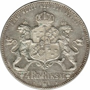 4 Riksdaler Riksmynt - Carl XV reverse image