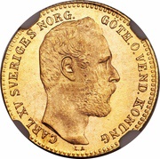 1 Carolin / 10 Francs - Carl XV obverse image