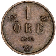 1 Öre - Oscar II small letters reverse image