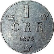 1 Öre - Oscar II large letters reverse image