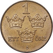 1 Öre - Gustaf V reverse image