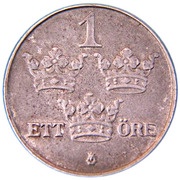 1 Öre - Gustaf V reverse image