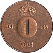 1 Öre - Gustaf VI Adolf reverse image