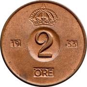 2 Öre - Gustaf VI Adolf reverse image