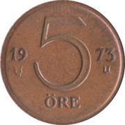 5 Öre - Gustaf VI Adolf reverse image
