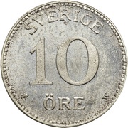 10 Öre - Gustaf V, Sweden, 1909-1942 reverse image