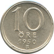10 Öre - Gustaf V reverse image