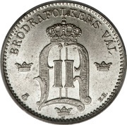 25 Öre - Oscar II large letters obverse image