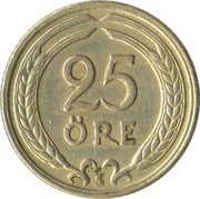 25 Öre - Gustaf V reverse image