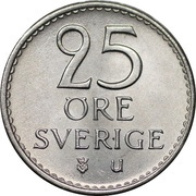 25 Öre - Gustaf VI Adolf reverse image