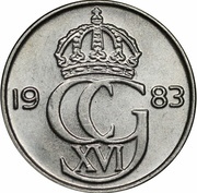 25 Öre - Carl XVI Gustaf obverse image