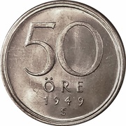 50 Öre - Gustaf V reverse image