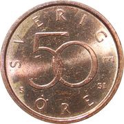 50 Öre - Carl XVI Gustaf, Sweden, 1992-2009 reverse image