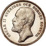 1 Krona - Oscar II obverse image
