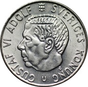1 Krona - Gustaf VI Adolf obverse image