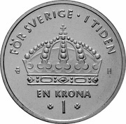 1 Krona - Carl XVI Gustaf reverse image
