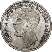 2 Kronor - Oscar II "OCH" in title obverse image