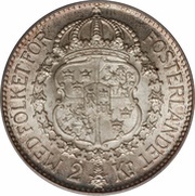 2 Kronor - Gustaf V, Sweden, 1910-1940 reverse image