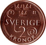 2 Kronor - Carl XVI Gustaf, Sweden, 2015-2020 reverse image