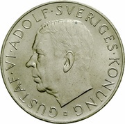 5 Kronor - Gustaf VI Adolf 70th Birthday obverse image