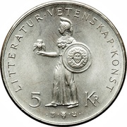 5 Kronor - Gustaf VI Adolf 80th Birthday reverse image