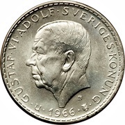 5 Kronor - Gustaf VI Adolf Constitutional Reform obverse image
