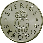 5 Kronor - Carl XVI Gustaf United Nations obverse image