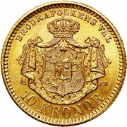 10 Kronor - Oscar II reverse image
