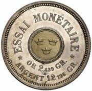 10 Francs - Oscar II Pattern strike reverse image