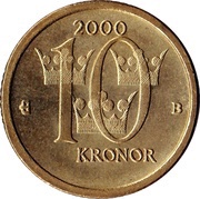 10 Kronor - Carl XVI Gustaf reverse image