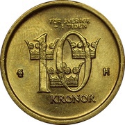 10 Kronor - Carl XVI Gustaf reverse image