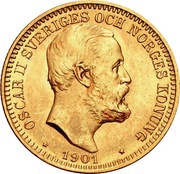 20 Kronor - Oscar II obverse image
