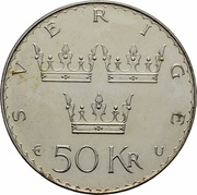 50 Kronor - Carl XVI Gustaf Constitutional Reform obverse image