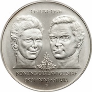 50 Kronor - Carl XVI Gustaf Royal Wedding obverse image