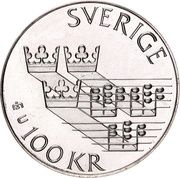 100 Kronor - Carl XVI Gustaf European Music Year, Sweden, 1985 reverse image