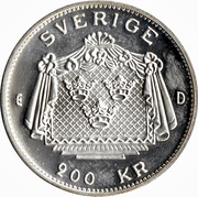200 Kronor - Carl XVI Gustaf Death of Gustav III, Sweden, 1992 reverse image