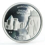 200 Kronor - Carl XVI Gustaf Kalmar Union, Sweden, 1997 reverse image