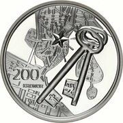 200 Kronor - Carl XVI Gustaf Stockholm Royal Palace, Sweden, 2004 reverse image