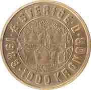 1000 Kronor - Carl XIV Gustaf Ice Hockey World Championship obverse image