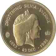 1000 Kronor - Carl XVI Gustaf Queen Silvia obverse image
