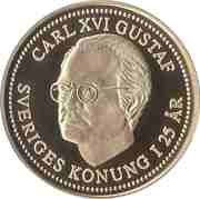 1000 Kronor - Carl XIV Gustaf Silver Jubilee obverse image