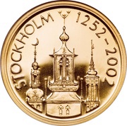 2000 Kronor - Carl XVI Gustaf Stockholm Anniversary obverse image
