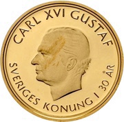 2000 Kronor - Carl XVI Gustaf 30 years of Reign obverse image